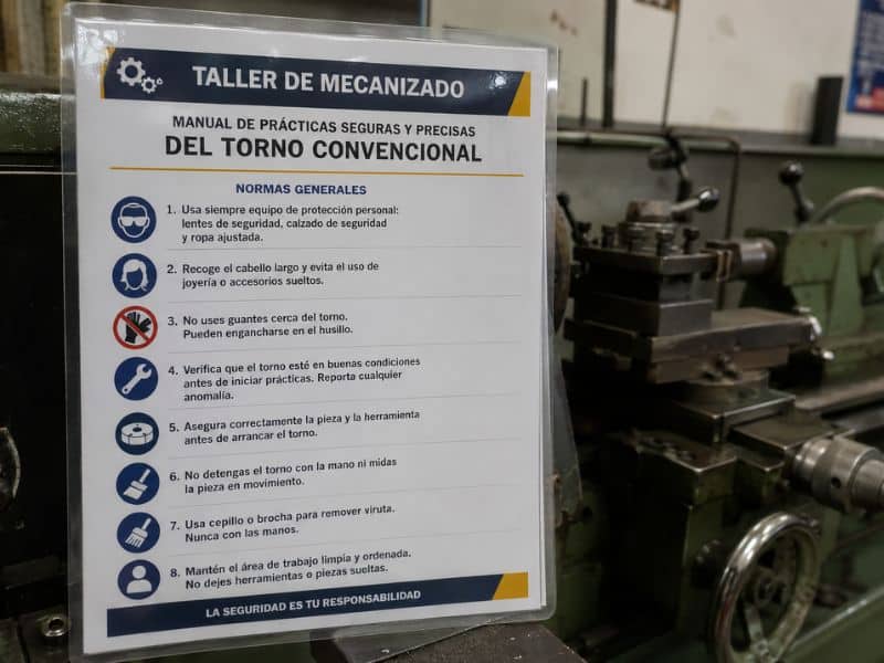 Manual de seguridad para unas buenas prácticas del torno convencional
